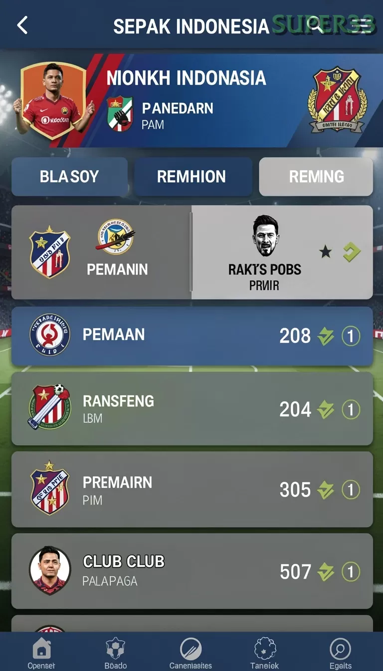 Cuplikan layar ID66 — menu navigasi