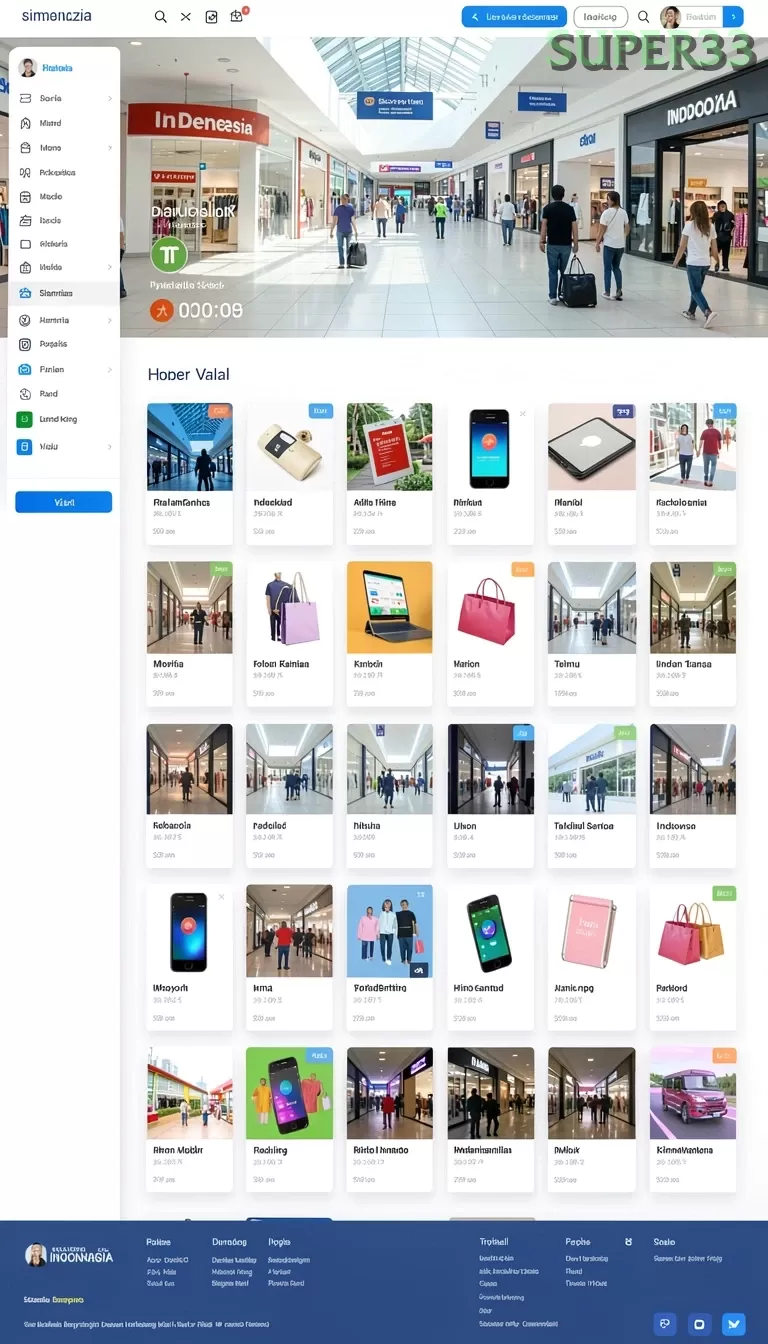 Cuplikan layar V21 — menu navigasi